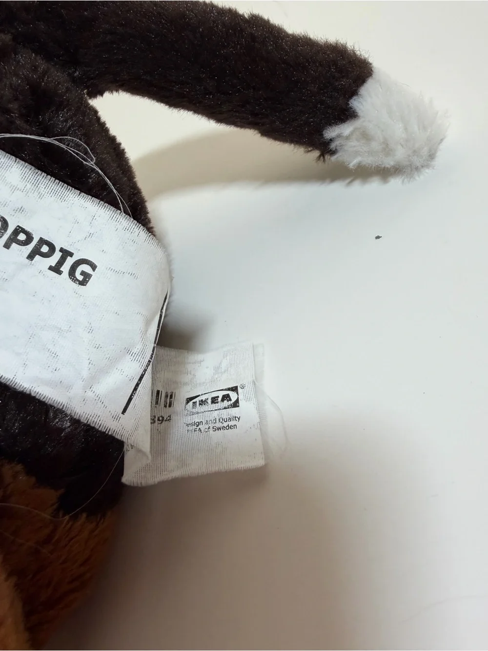 IKEA HOPPIG Bernese Mountain Dog Brown Black White Plush Puppy